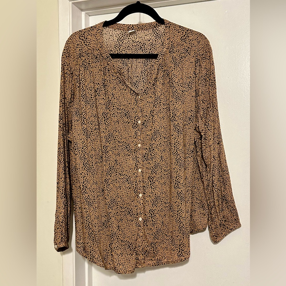 Old Navy Animal Print Blouse